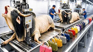 How Grey Brahman Bull Hide & White Horn Become Luxury Products | Complete Factory Process