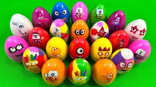 Looking Numberblocks, Colourblocks with Rainbow Dinosaur Egg CLAY Coloring! Satisfying Video ASMR
