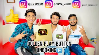 Golden play button 🤟🏻 { Golden play button vlog } yarook_malik22 #goldenplaybutton @YouTube