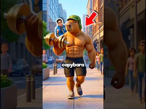 El Capibara es Muy MUSCULOSO pero... #capibara #comedia