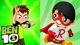 Tag with Ryan vs Ben 10 Hero Alien Subway Force Dash Run Gameplay #146