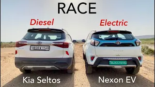आँखे खुल गई भाई : ELECTRIC CAR vs DIESEL CAR | Drag Race
