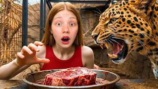 We Visited The World’s Weirdest Animal Cafes! Dinner With a LION!