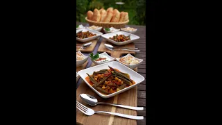 Okra mit Fleisch und Kichererbsen & Brot | Etli ve nohutlu bamya & Ekmek | Okra & Bread - #Shorts