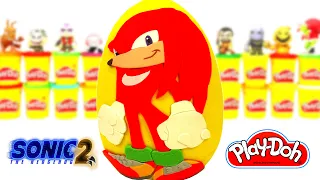 Kirpi Sonic 2 Filmi Knuckles Sürpriz Yumurta Oyun Hamuru Play Doh Sonic Oyuncakları