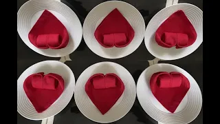 Heart Shaped Napkin Fold