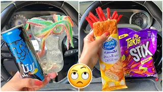 جربت أغرب وصفات المتابعين في السيارة 😆!