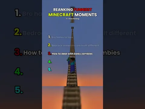Ranking Funniest Minecraft Moments 😭 #shorts #minecraft #funny