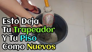 Truco Para Devolverle el Color a tu Trapeador, y Brillar Tu Piso Viejo.
