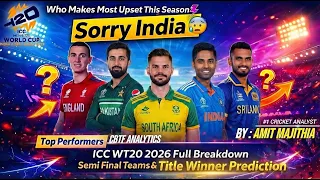 ICC WT20 2026 Predictions | Semi Finalist & Title Winner Prediction | CBTF Analytics | Amit Majithia