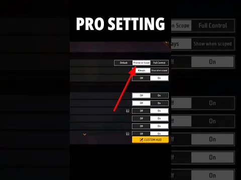 FREE FIRE PRO SETTINGS REVEAL|#prosettings#bestsettings #helpinggamer