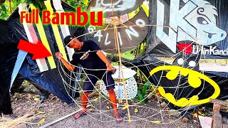 MEMBUAT LAYANGAN RAMRAMAN JIBEK FULL BAMBU