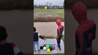 spiderman water balloons and coke