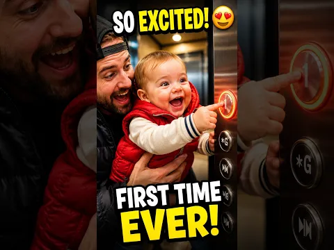 Baby's FIRST Time Pressing Elevator Buttons 😍 (Pure Joy!)