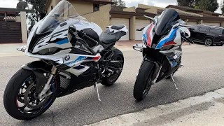 2023 BMW S1000RR vs 2021 BMW M1000RR Competition Comparison by BT Moto