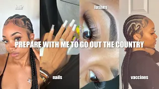 prepare with me to go out the country (lash appt, nails, hair, & vaccines)