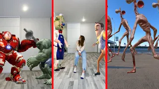 Siren Head Hulk, Ice Scream Man Rod, Granny, Hulkbuster in my home /Compilation #shorts