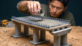 DIY Mini Bridge Builds Concrete Deck | Full Construction Process