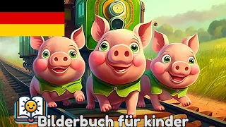Die drei kleinen Schweinchen: Ein Bahnabenteuer | Kinderbuch Vorlesen | tinyschool