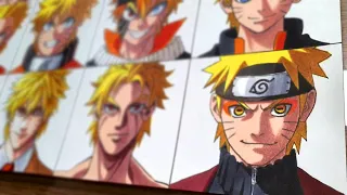 Drawing NARUTO as 12 different ANIMES PROTAGONISTS