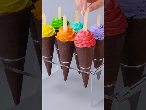 Perfect Rainbow Ice Cream Cone Hacks #Shorts
