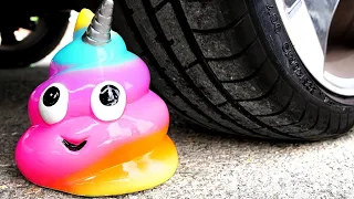 Crushing Crunchy & Soft Things by Car! - EXPERIMENT: LOLLIPOPS vs CAR vs FOOD