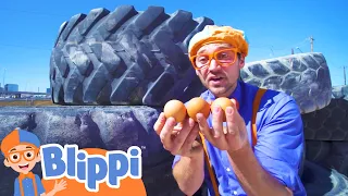 Blippi Explores an Excavator | Kids Fun & Educational Cartoons | Moonbug Play and Learn