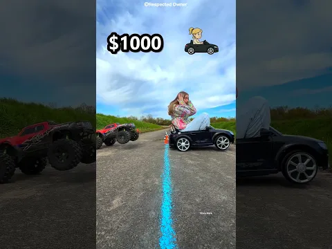 Girl's Car vs RC Cars & Trucks 😱