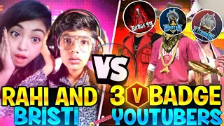 3 V BADGE YOUTUBER VS THE RAHI AND CUTE GIRL