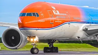 12 BIG PLANE DEPARTURES from VERY CLOSE UP | Amsterdam Airport Plane Spotting