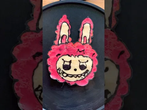 Pink Labubu Doll Pancake Art for Kids 👧