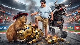 ¡LAS MEJORES HISTORIAS de Bromas de Capibara - La Carrera de Robots! Momentos divertidos