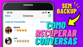 COMO RECUPERAR CONVERSAS DO WHATSAPP SEM BACKUP! PARA IOS -  iOS 15 COMPATÍVEL