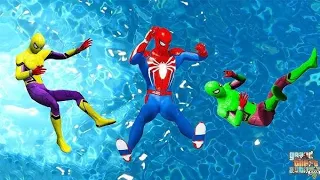 GTA 5 Spiderman Epic Water Rag dolls Rainbow Spiderman #akgamesauto #gta5funny #gta5shorts #gta5