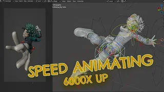 Animating Midoriya (DEKU) at 6000x speed up - My Hero Academia - Animation process
