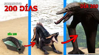 SOBREVIVO como SKULLCRAWLER 200 DÍAS en ARK Y EVOLUCIONO EN KAIJU! Me roban poder Titán Dinosaurio