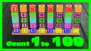 Numbers song 1 to 100 with colorful blocks | CzyWieszJak