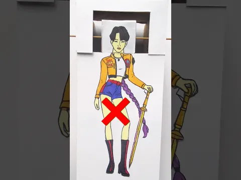 Kpop Demon Hunters Rumi face swap || cardboard craft#kpdh #kpopdemonhunter #kpop #shorts