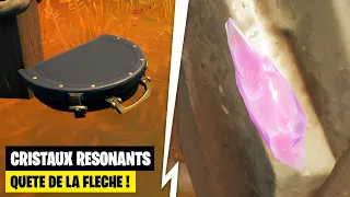"SE DEGUISER ET FRAPPER TROIS CRISTAUX RESONANTS A LA FLECHE" ! (FORTNITE QUETES DE LA FLECHE)