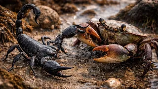 Crab 🦀 VS 🦂 Scorpion #shortvideo #shorts #scorpion 