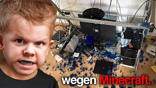 MARLON ZERSTÖRT SEINEN PC wegen Minecraft 😂