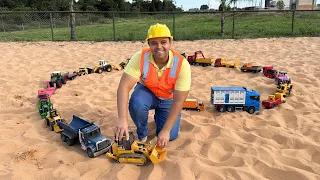 Tratores e caminhões veículos de brinquedo, Moopi Aprender com veículos!