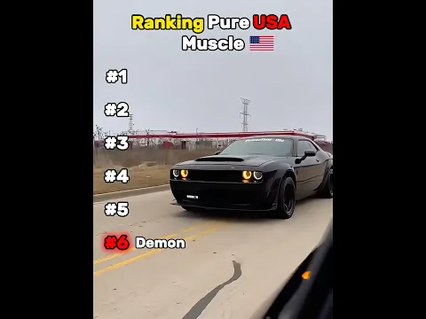 Ranking Pure USA Muscle, Camaro ZL1 to Demon #americanmusclecar  #carshorts #youtubeshorts #car