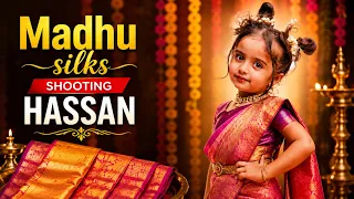 Madhu silks shooting 😍 #hassan #bts #shooting