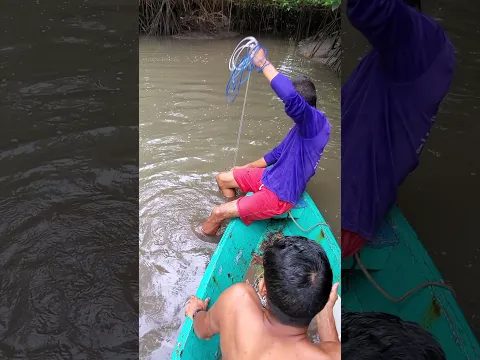 increíble en el lugar que pescamos Camarones #short