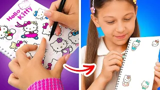 🎀 Hello Kitty Stamp Magic! Easy DIY for Beginners! 🐱✨