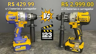 UMA DEWALT DCD996 CUSTA IGUAL 7 KITS WETOKE  C/ DUAS BATERIAS, CARREGADOR E MALETA. MAS VALE A PENA?