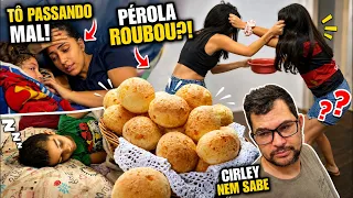 Pérola veio roubar o pão de queijo!