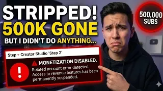 YouTube completely stripped my monetization at 500K... 🚨