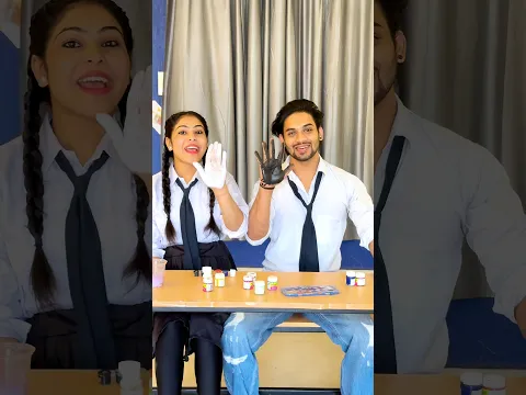 Hand🖐🏻painting🎨challenge👺😱||school life || #shorts #shortvideo #magic #school #schoollife #fyp